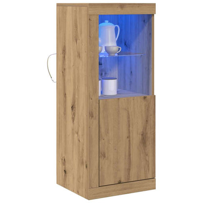 LED-Sideboard Braun 41 x 37 x 100 cm Holzwerkstoff