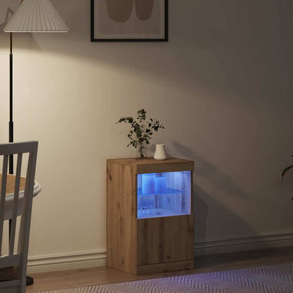 LED-Sideboard Artisan-Eiche 41 x 37 x 67 cm Holzwerkstoff