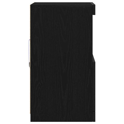 LED-Sideboard Schwarz Eichen-Optik 41 x 37 x 67 cm