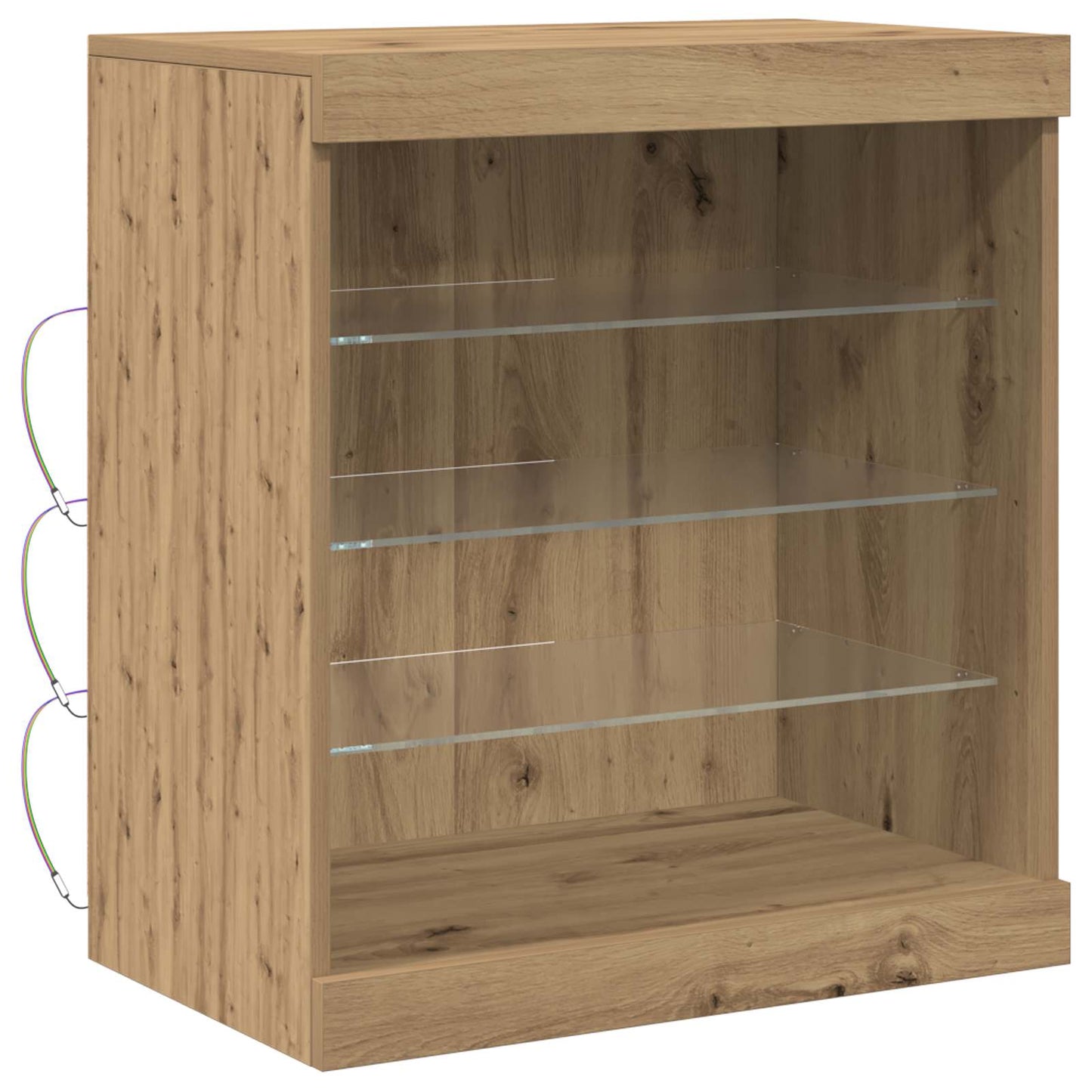 LED-Sideboard Artisan-Eiche 60,5 x 37 x 67 cm Holzwerkstoff