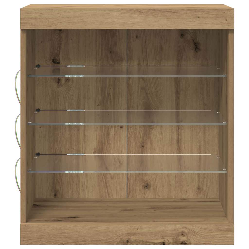 LED-Sideboard Artisan-Eiche 60,5 x 37 x 67 cm Holzwerkstoff