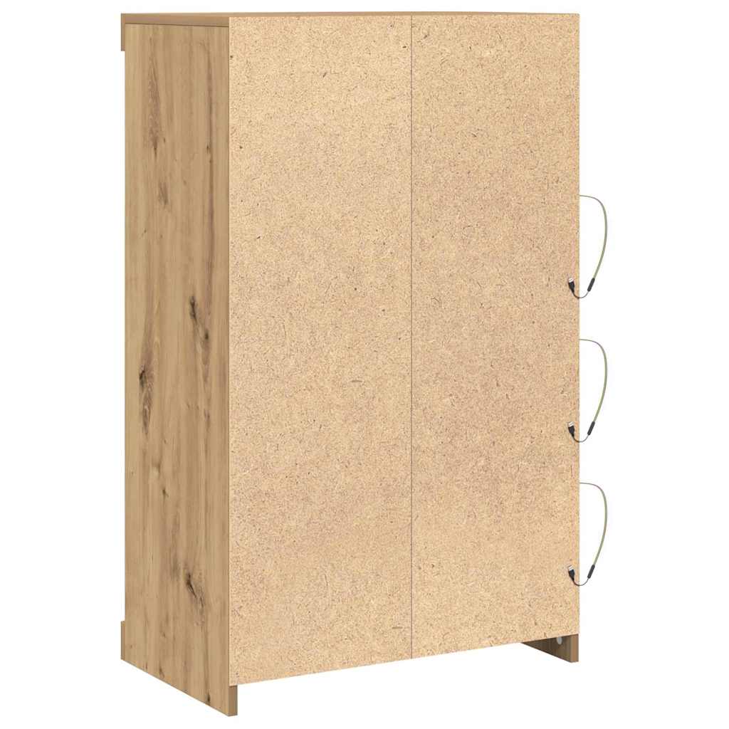 LED-Sideboard Artisan-Eiche 60,5 x 37 x 100 cm Holzwerkstoff