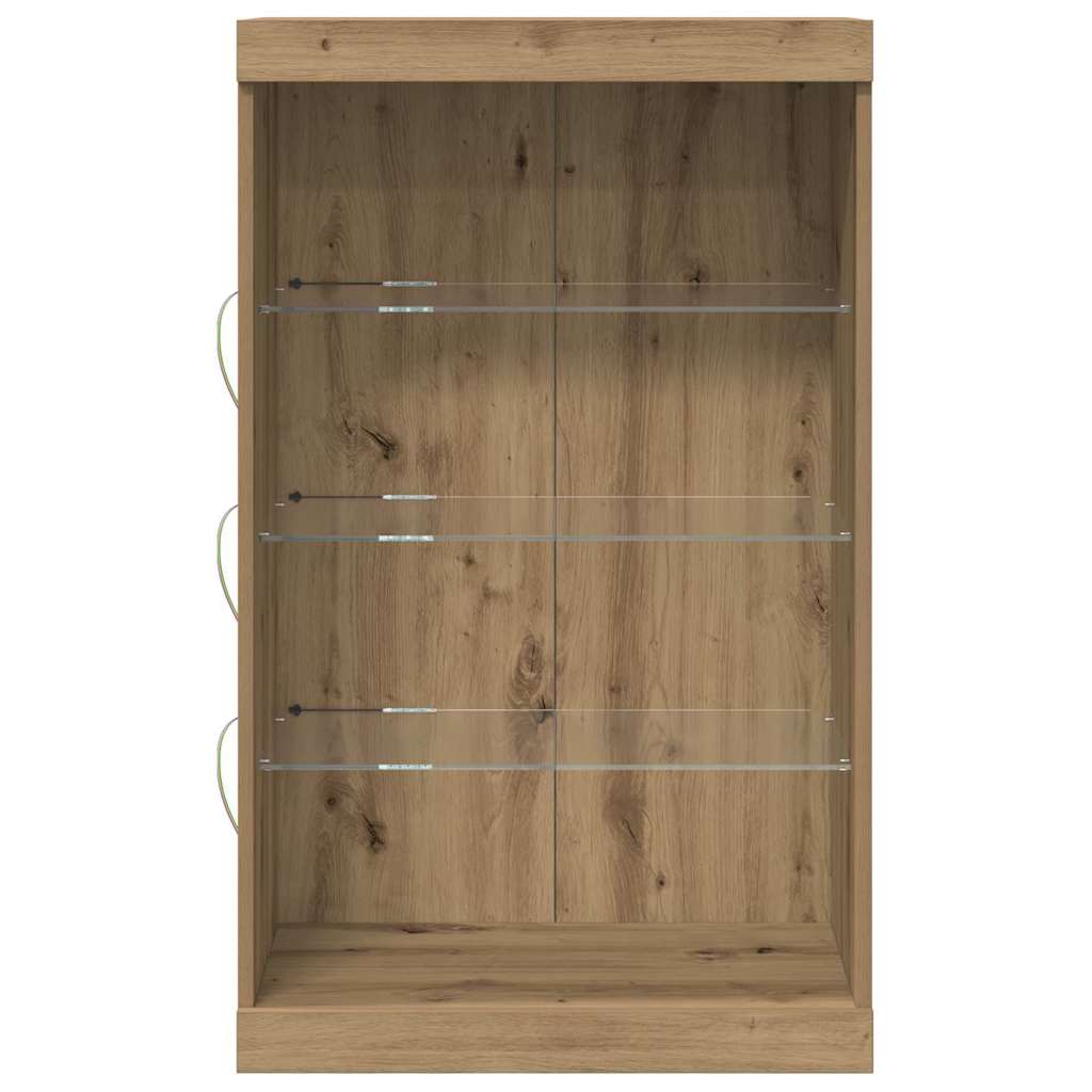 LED-Sideboard Artisan-Eiche 60,5 x 37 x 100 cm Holzwerkstoff