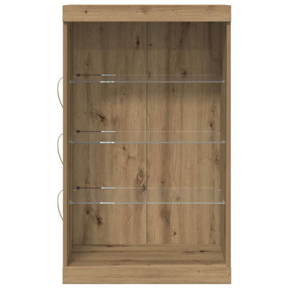 LED-Sideboard Artisan-Eiche 60,5 x 37 x 100 cm Holzwerkstoff