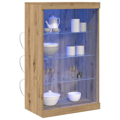 LED-Sideboard Artisan-Eiche 60,5 x 37 x 100 cm Holzwerkstoff
