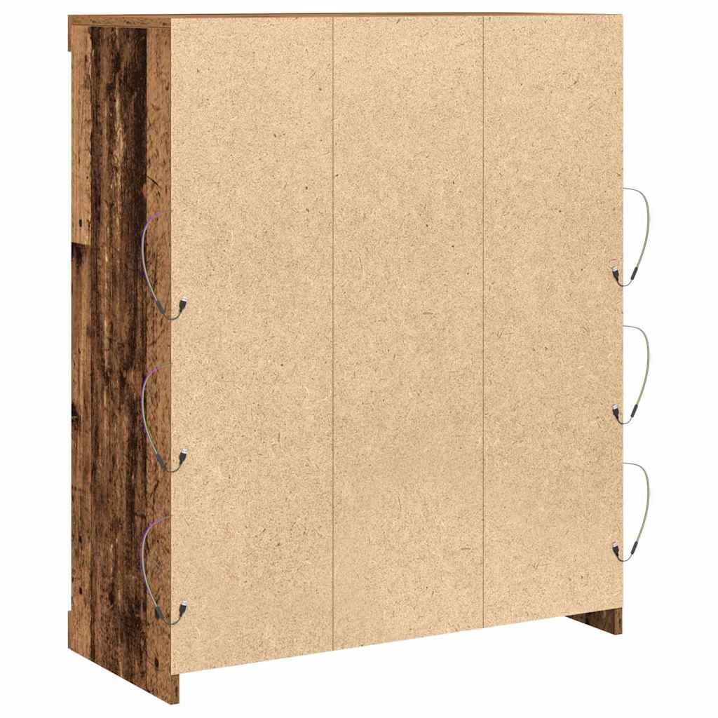 vidaXL LED-Sideboard Altholz 41 x 37 x 100 cm Holzwerkstoff