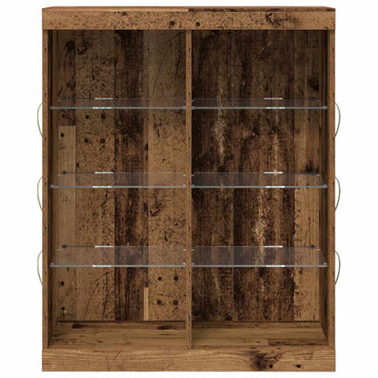 vidaXL LED-Sideboard Altholz 41 x 37 x 100 cm Holzwerkstoff