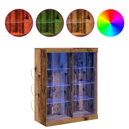 vidaXL LED-Sideboard Altholz 41 x 37 x 100 cm Holzwerkstoff