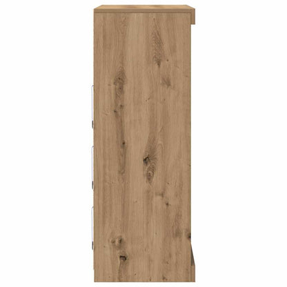 vidaXL LED-Sideboard Artisan-Eiche 41 x 37 x 100 cm Holzwerkstoff