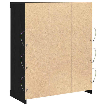 vidaXL LED-Sideboard Schwarz Eichen-Optik 41 x 37 x 100 cm