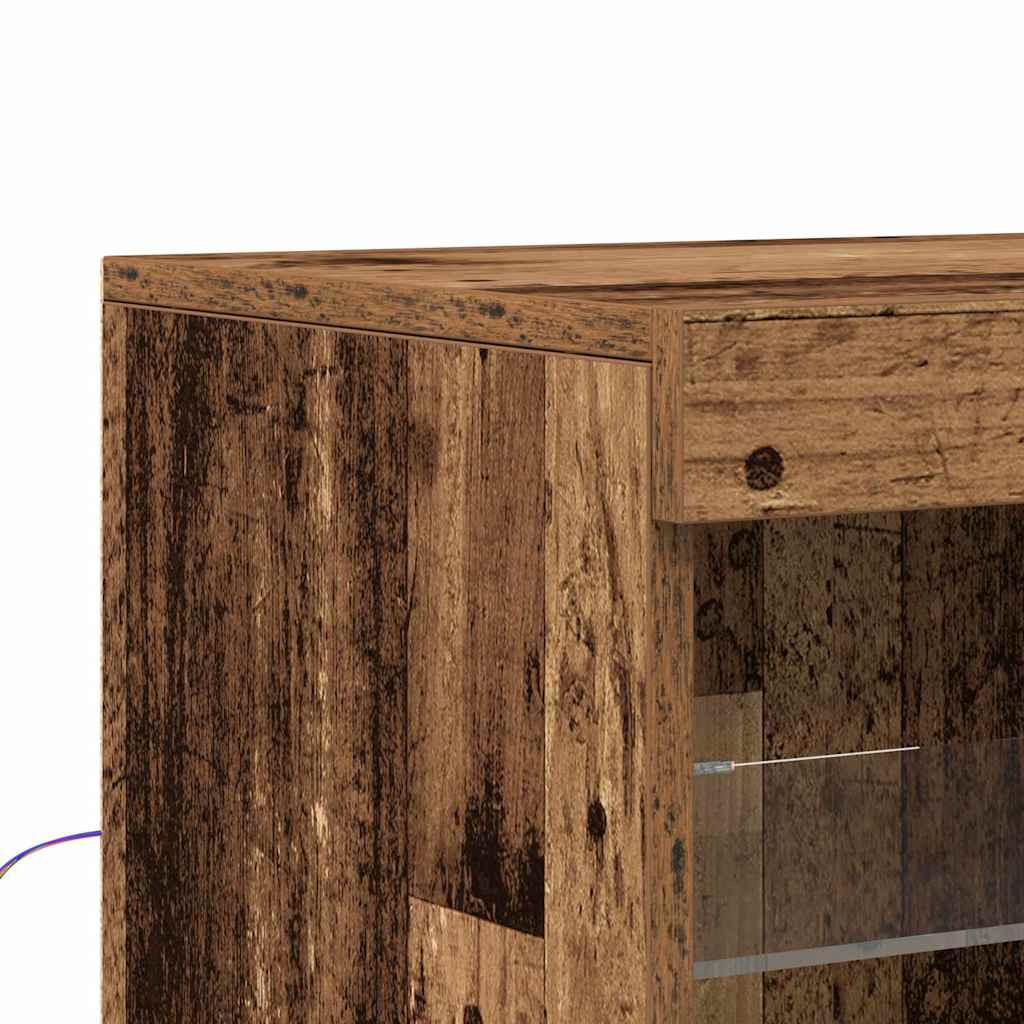 vidaXL buffet LED bois de récupération 41 x 37 x 100 cm bois d'ingénierie