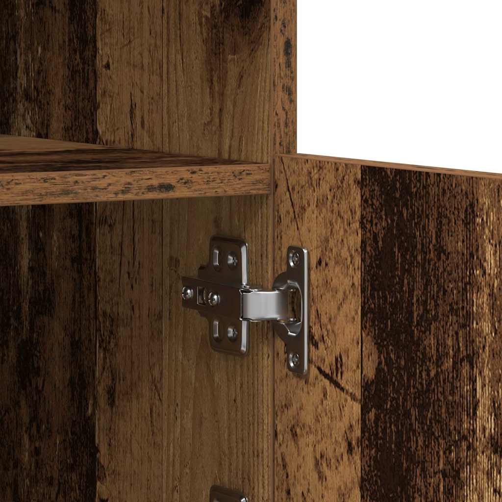 vidaXL buffet LED bois de récupération 41 x 37 x 100 cm bois d'ingénierie