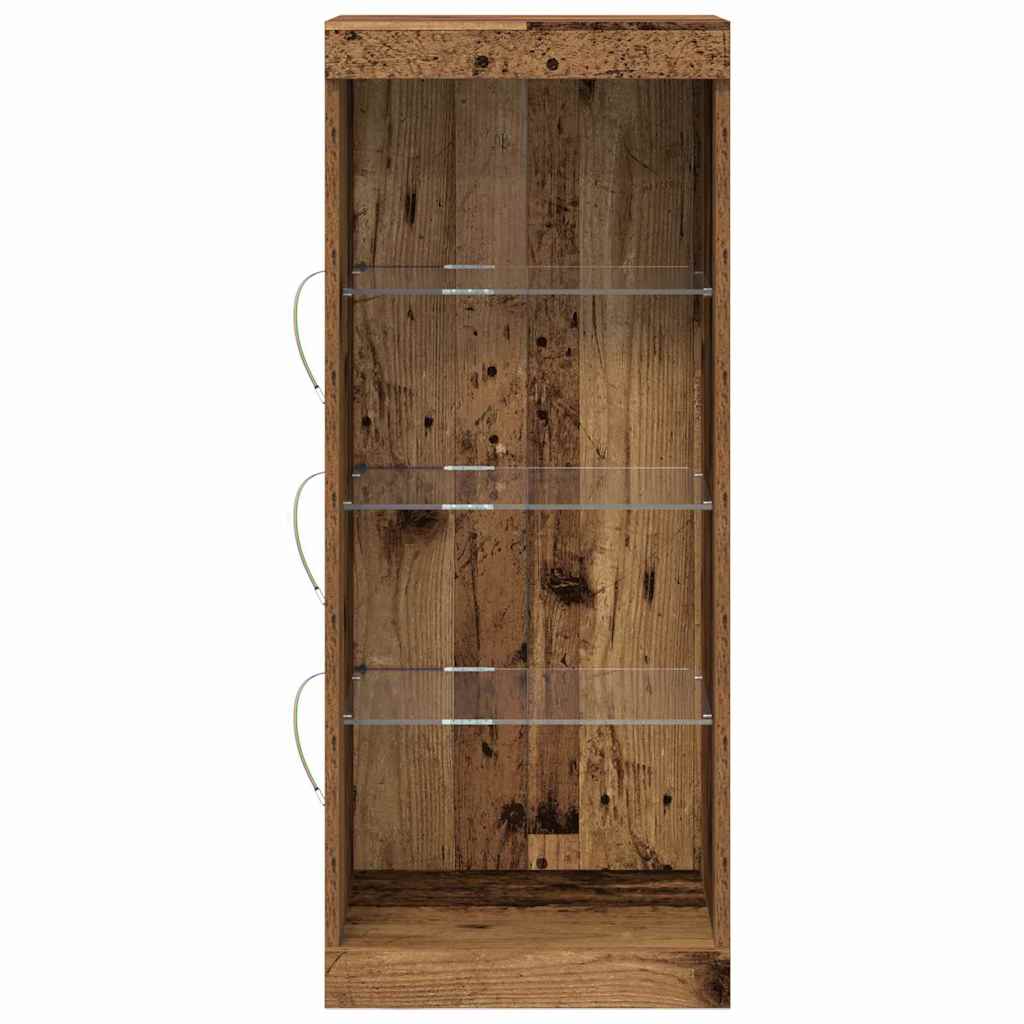 vidaXL buffet LED bois de récupération 41 x 37 x 100 cm bois d'ingénierie