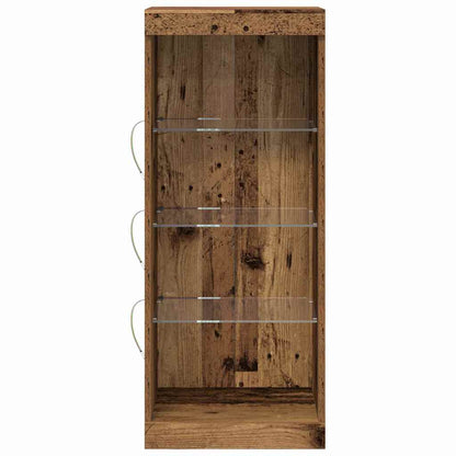 vidaXL buffet LED bois de récupération 41 x 37 x 100 cm bois d'ingénierie