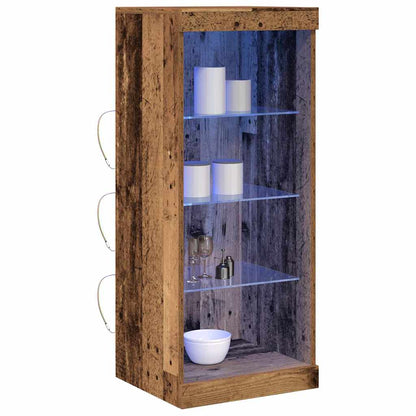vidaXL buffet LED bois de récupération 41 x 37 x 100 cm bois d'ingénierie