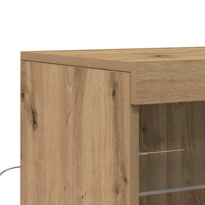 vidaXL LED-Sideboard Artisan-Eiche 41 x 37 x 100 cm Holzwerkstoff