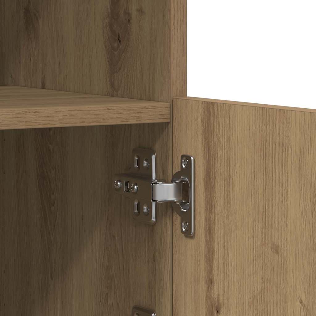 vidaXL LED-Sideboard Artisan-Eiche 41 x 37 x 100 cm Holzwerkstoff