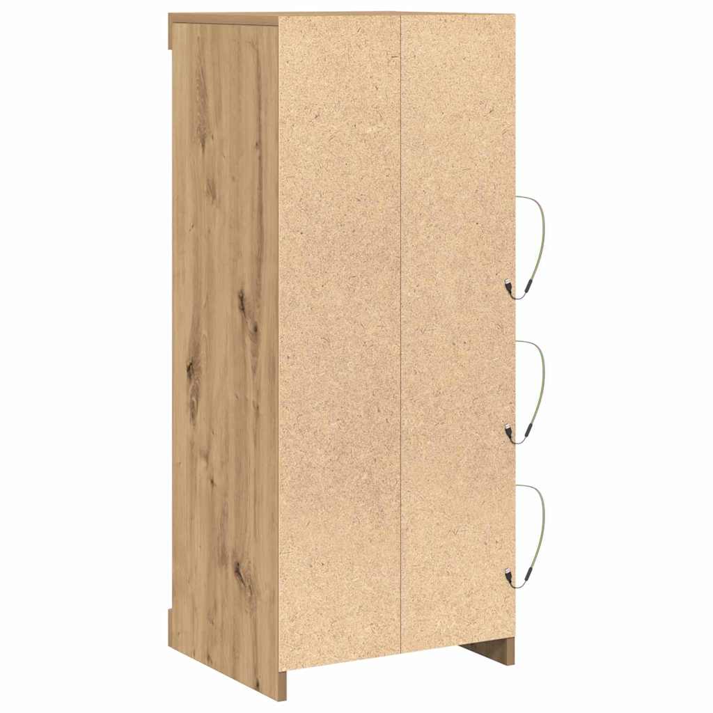 vidaXL LED-Sideboard Artisan-Eiche 41 x 37 x 100 cm Holzwerkstoff