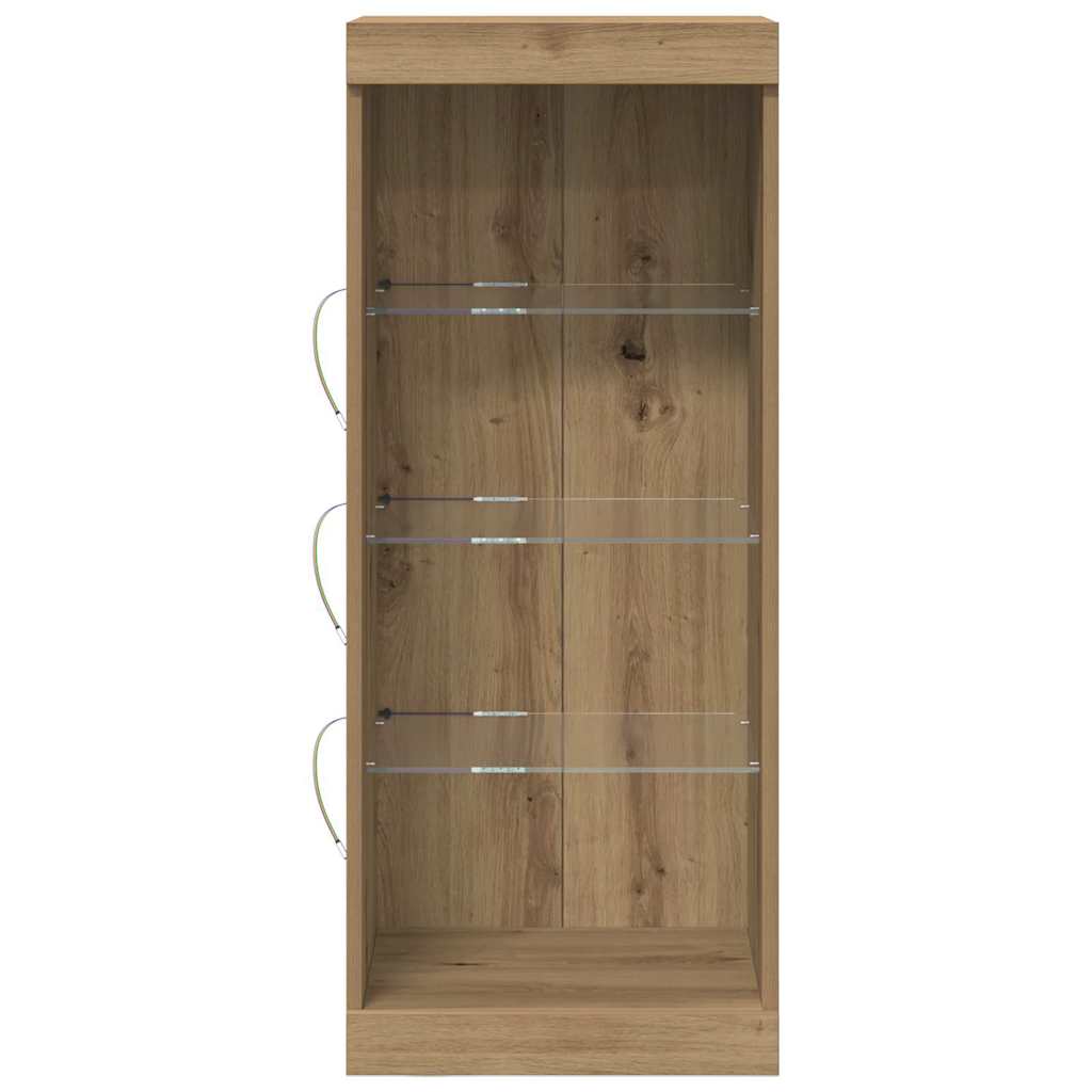 vidaXL LED-Sideboard Artisan-Eiche 41 x 37 x 100 cm Holzwerkstoff