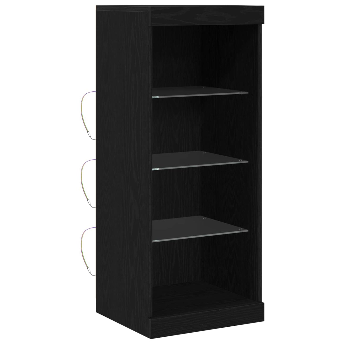 vidaXL LED-Sideboard Schwarz Eichen-Optik 41 x 37 x 100 cm