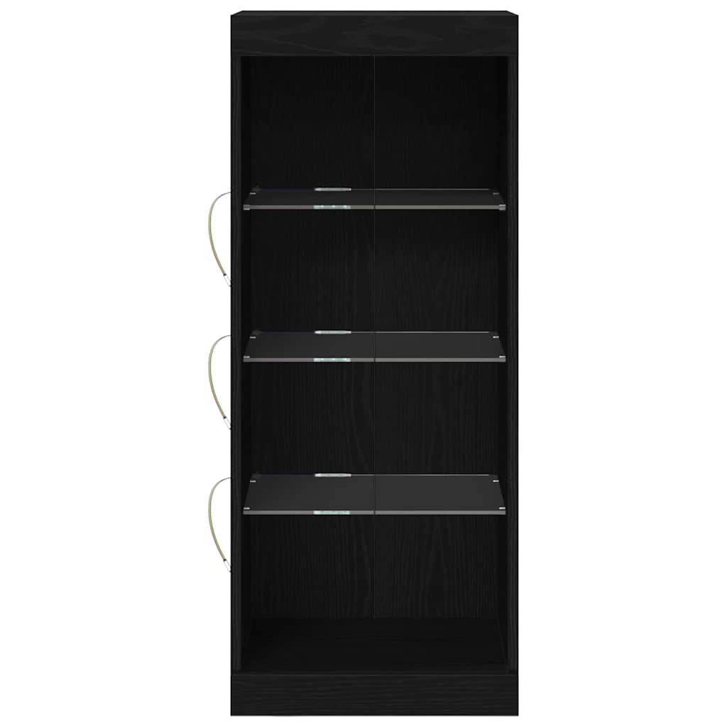 vidaXL LED-Sideboard Schwarz Eichen-Optik 41 x 37 x 100 cm