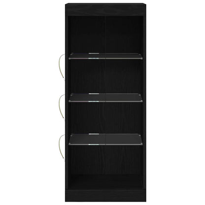 vidaXL LED-Sideboard Schwarz Eichen-Optik 41 x 37 x 100 cm
