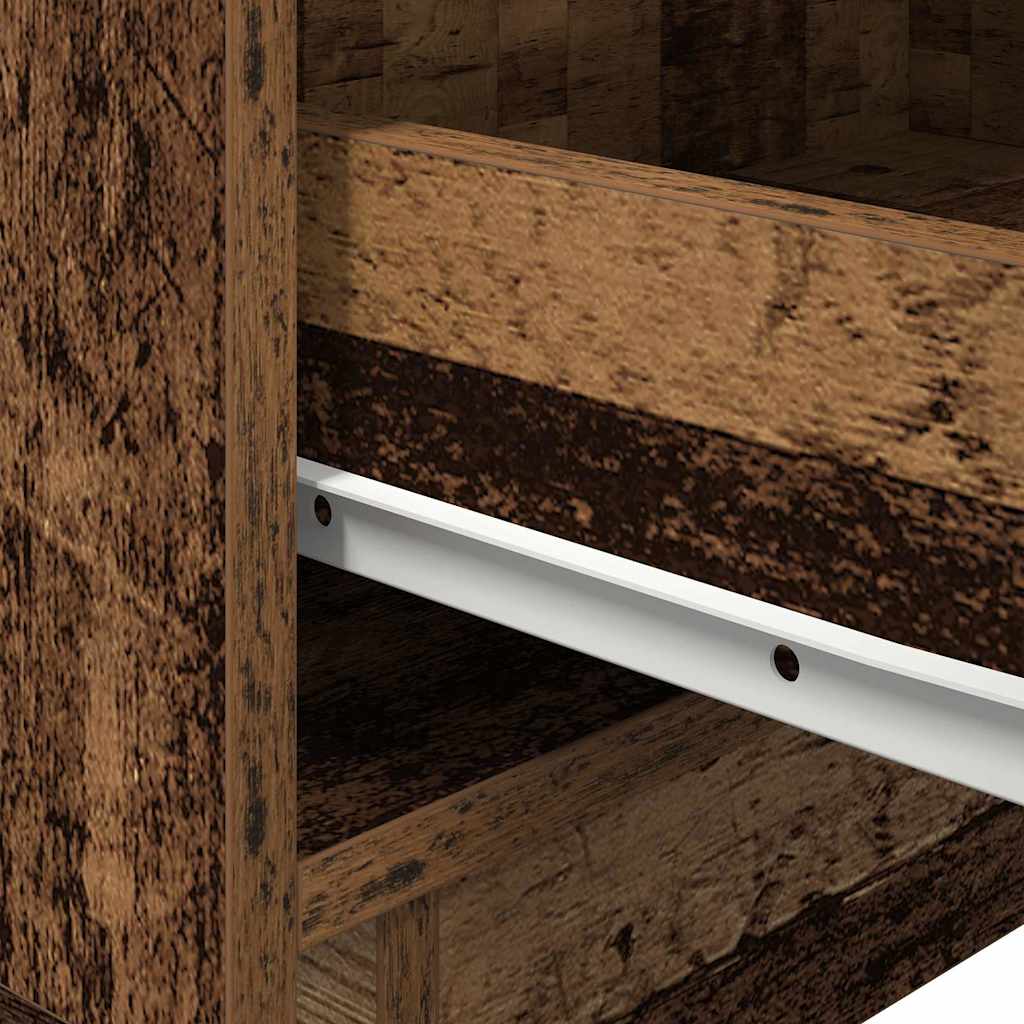 vidaXL Nachttisch mit Schubladen Altholz 45 x 40 x 55 cm Holzwerkstoff