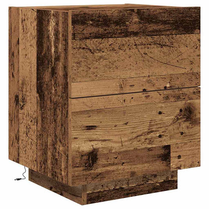 vidaXL Nachttisch mit Schubladen Altholz 45 x 40 x 55 cm Holzwerkstoff