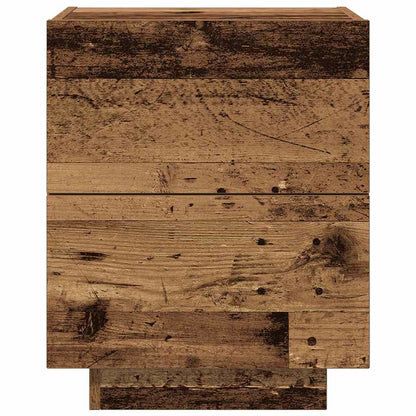 vidaXL Nachttisch mit Schubladen Altholz 45 x 40 x 55 cm Holzwerkstoff