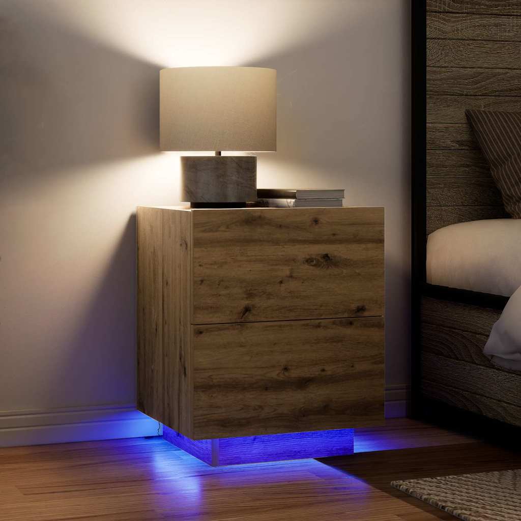 Nachttisch 2 pcs Artisan-Eiche 45 x 40 x 55 cm Holzwerkstoff