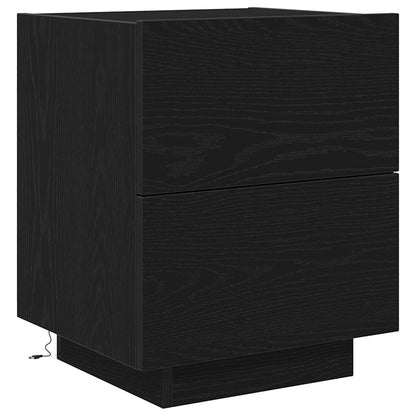 vidaXL Nachttisch 2 pcs Schwarz Eichen-Optik 45 x 40 x 55 cm