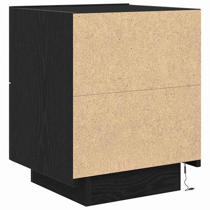 vidaXL Nachttisch 2 pcs Schwarz Eichen-Optik 45 x 40 x 55 cm