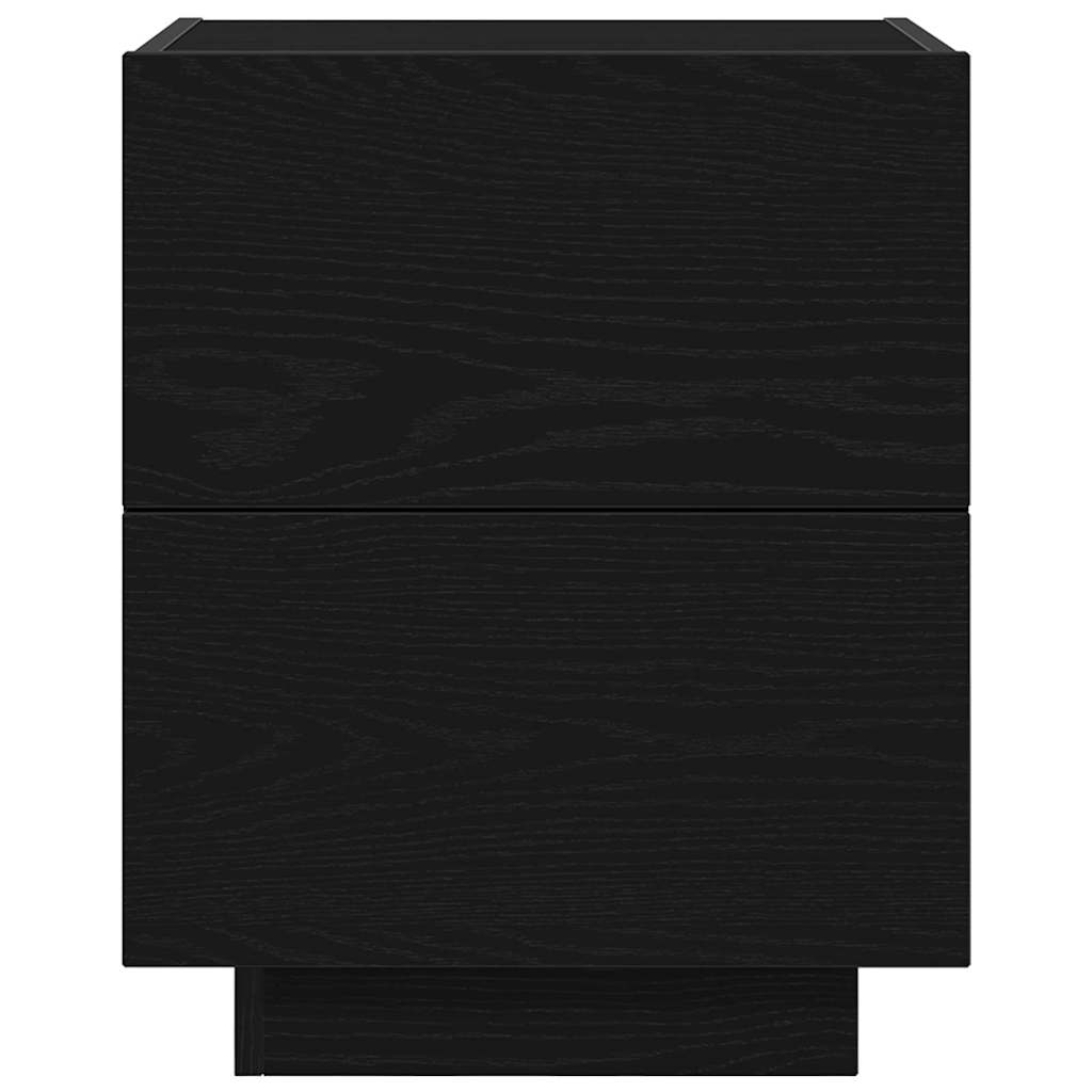 vidaXL Nachttisch 2 pcs Schwarz Eichen-Optik 45 x 40 x 55 cm
