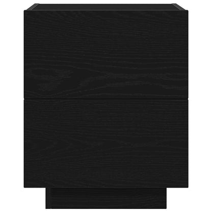 vidaXL Nachttisch 2 pcs Schwarz Eichen-Optik 45 x 40 x 55 cm