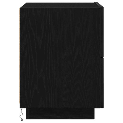 vidaXL Nachttisch 2 pcs Schwarz Eichen-Optik 45 x 40 x 55 cm