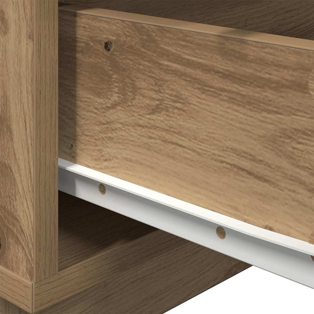 vidaXL Table de chevet Chêne artisanat 70 x 36 x 40,5 cm Bois d'ingénierie