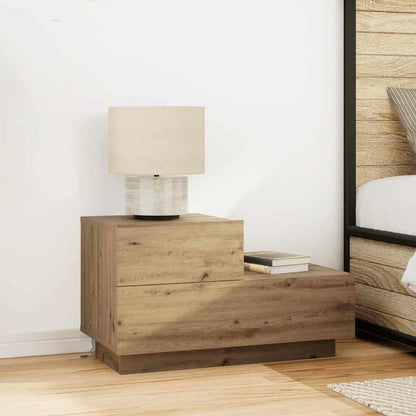 vidaXL Table de chevet Chêne artisanat 70 x 36 x 40,5 cm Bois d'ingénierie