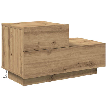 vidaXL Table de chevet Chêne artisanat 70 x 36 x 40,5 cm Bois d'ingénierie