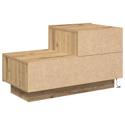 vidaXL Table de chevet Chêne artisanat 70 x 36 x 40,5 cm Bois d'ingénierie