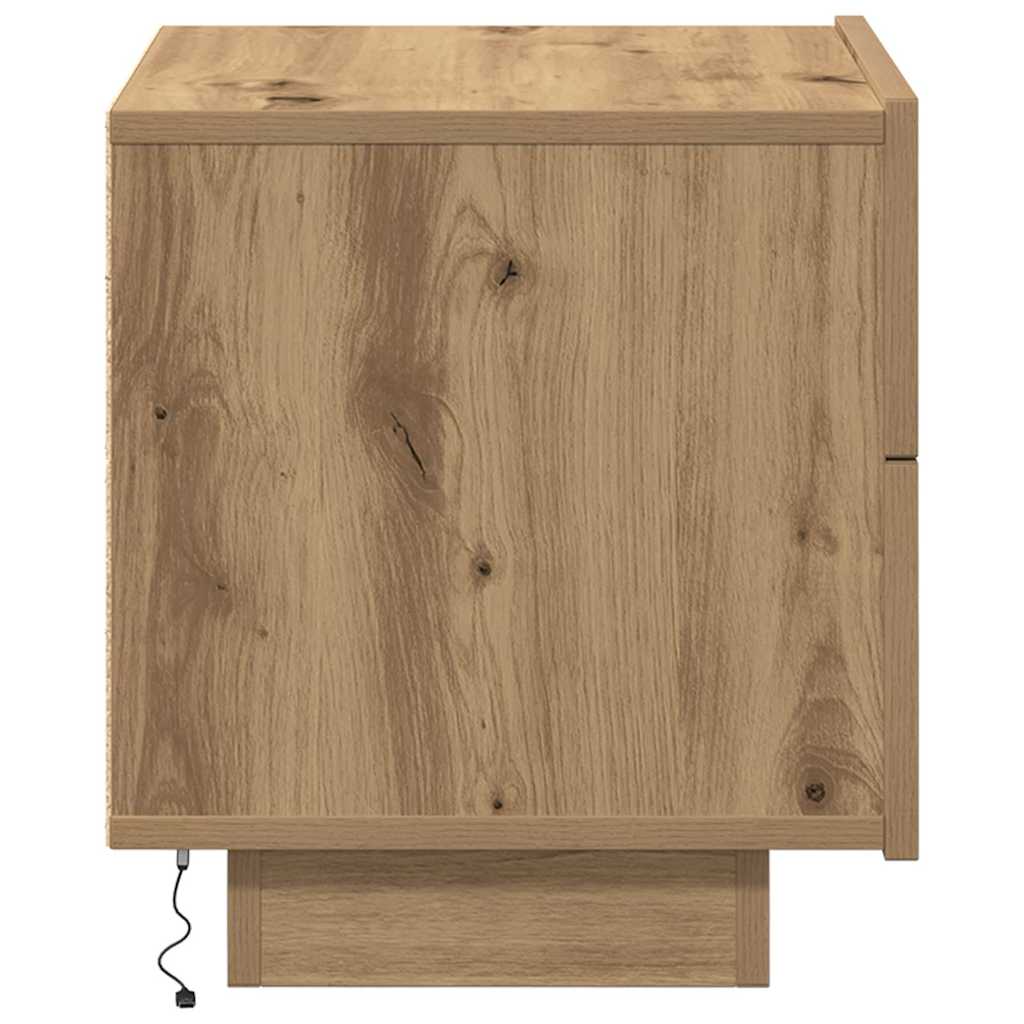 vidaXL Table de chevet Chêne artisanat 70 x 36 x 40,5 cm Bois d'ingénierie