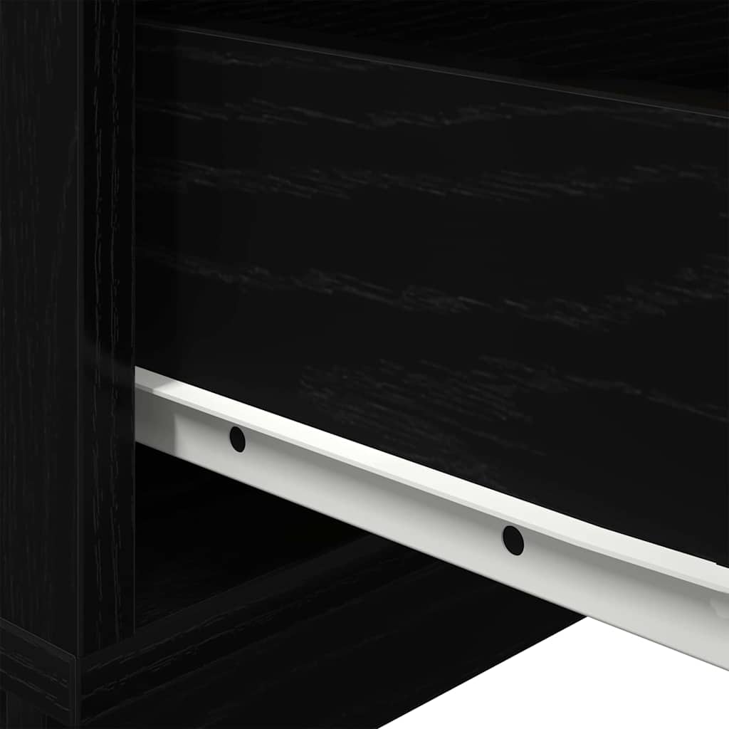 Nachttisch Schwarz Eichen-Optik 70 x 36 x 40,5 cm Holzwerkstoff