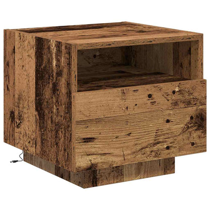 Nachttisch mit Schubladen Altholz 40 x 39 x 37 cm Holzwerkstoff