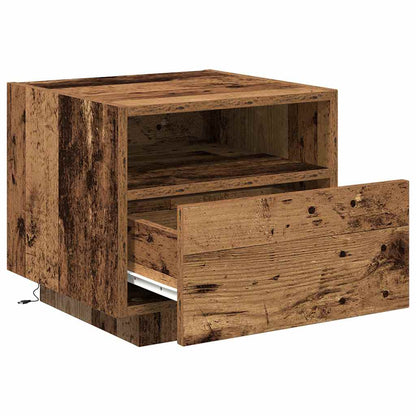 Nachttisch mit Schubladen Altholz 40 x 39 x 37 cm Holzwerkstoff