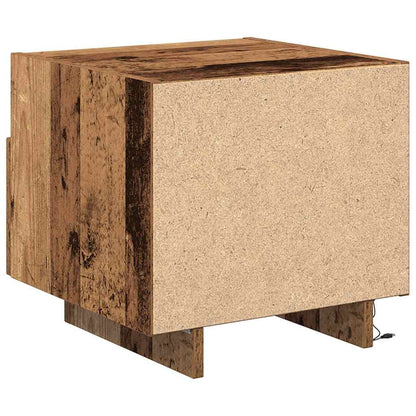 Nachttisch mit Schubladen Altholz 40 x 39 x 37 cm Holzwerkstoff