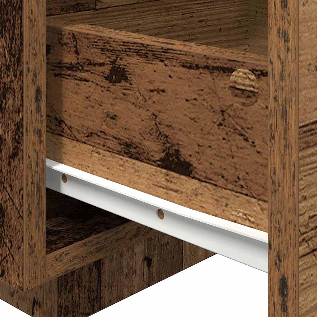 vidaXL Nachttisch 2 pcs Altholz 40 x 39 x 37 cm Holzwerkstoff