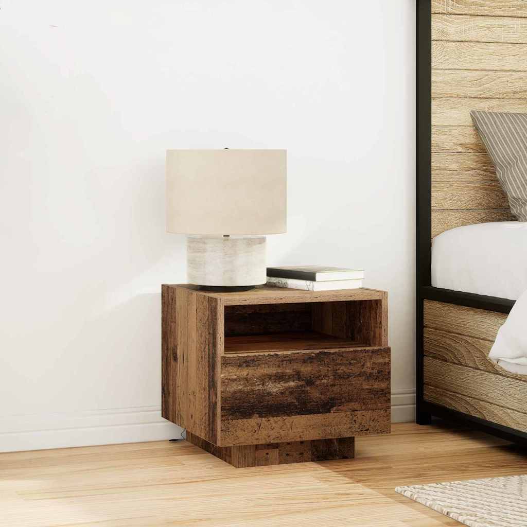 vidaXL Nachttisch 2 pcs Altholz 40 x 39 x 37 cm Holzwerkstoff