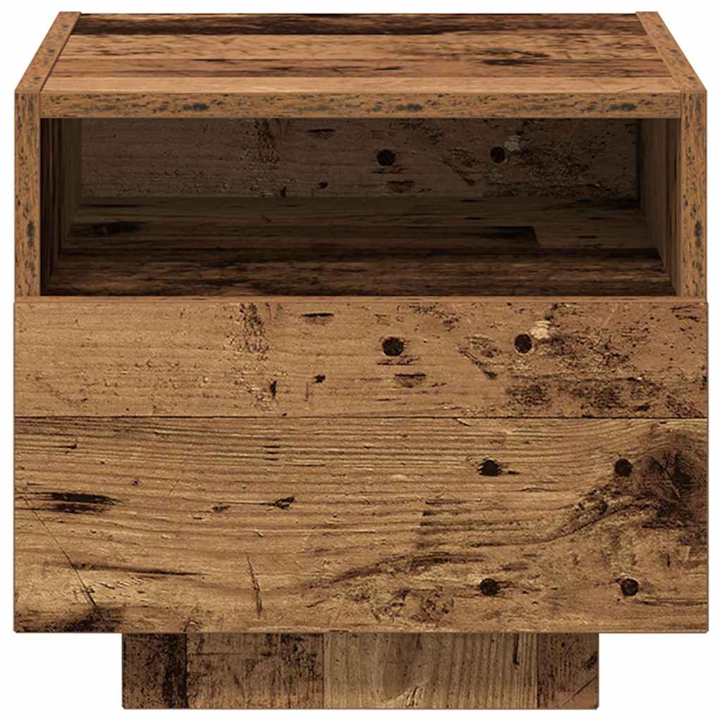vidaXL Nachttisch 2 pcs Altholz 40 x 39 x 37 cm Holzwerkstoff