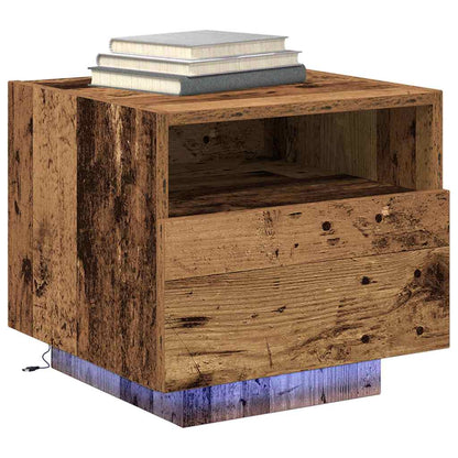 vidaXL Nachttisch 2 pcs Altholz 40 x 39 x 37 cm Holzwerkstoff