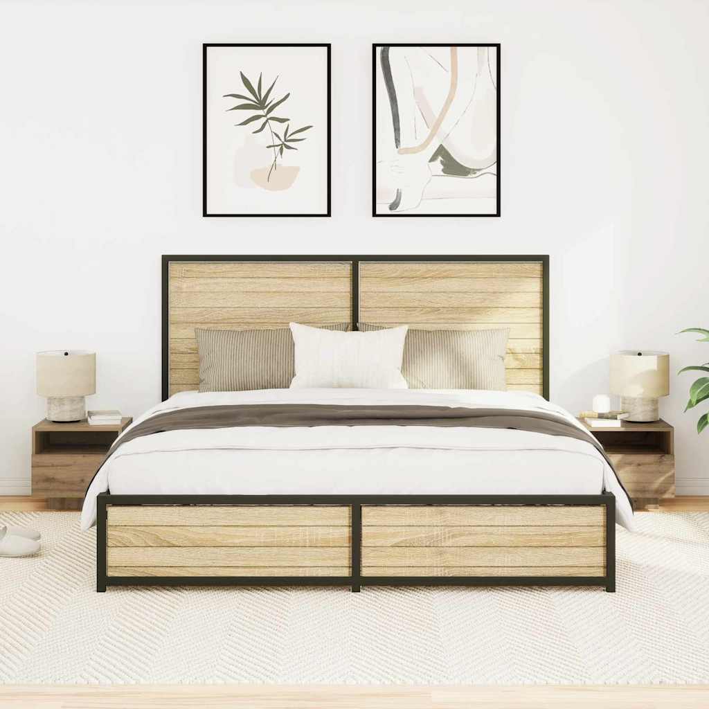 Nachttisch 2 pcs Artisan-Eiche 40 x 39 x 37 cm Holzwerkstoff