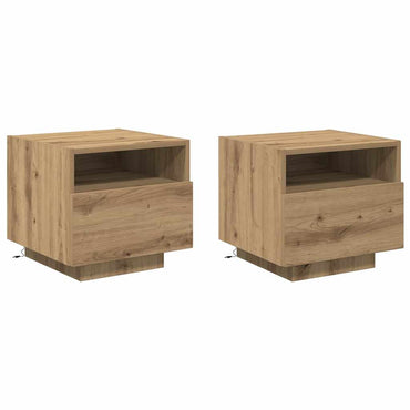 vidaXL Nachttisch 2 pcs Artisan-Eiche 40 x 39 x 37 cm Holzwerkstoff